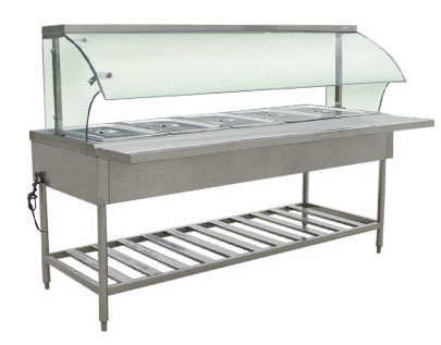 保溫售飯臺(帶玻璃罩) 尺寸:1800x800x800mm